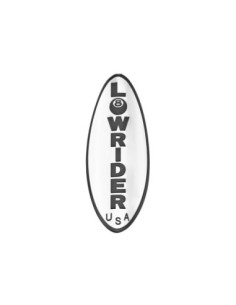 Lowrider USA Name Plate Chrome/Black.